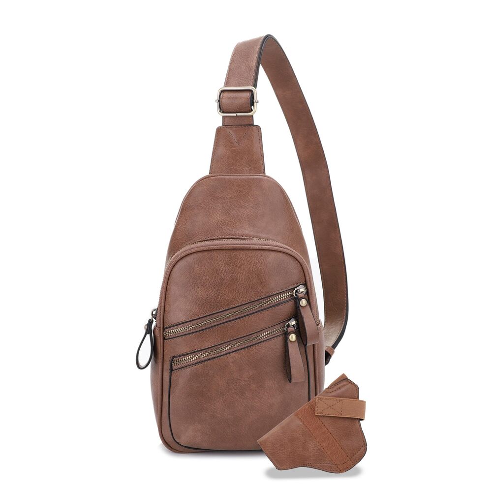 8073 Jeannie Unisex Multi-Pocket Concealed Carry Sling Bag Crossbody
